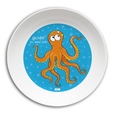 Melaminschale Oktopus mit Namen