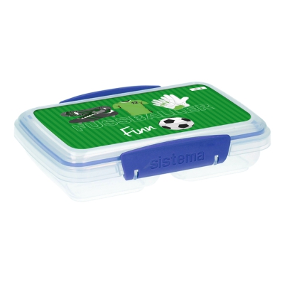 Snackbox mit Namen Fussball grün