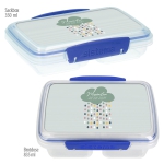 personalisierte Snackbox mit Namen Wolke blau