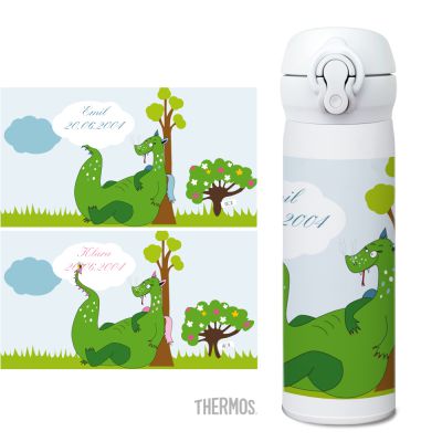 Thermos Isolierflasche Faulenzer Drache