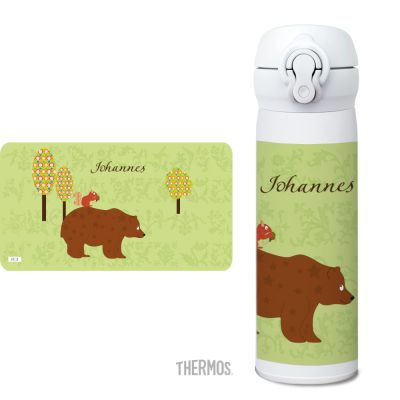 Thermos Isolierflasche Floral Bär