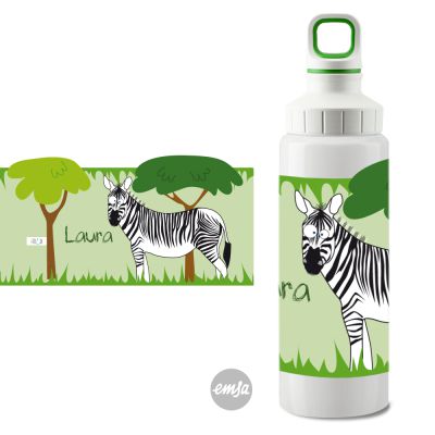 Edelstahl-Flasche light Zebra