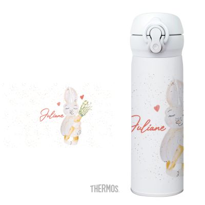 Thermos Isolierflasche Hase