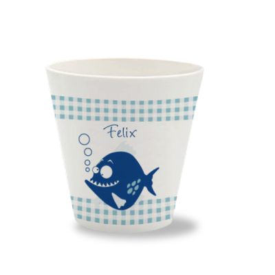 Kinder Tasse personalisieren Piranha