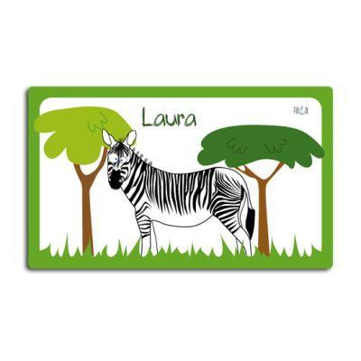 Personalisiertes Brettchen Zebra