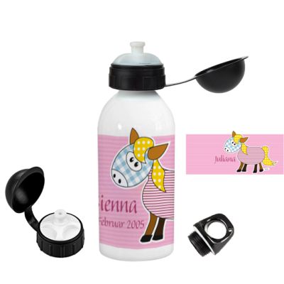 Personalisierte Flasche Pony