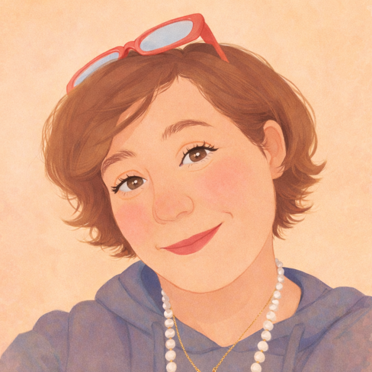 Illustration von Sandra, Gründerin des Familienbetriebs Finlix aus Essen